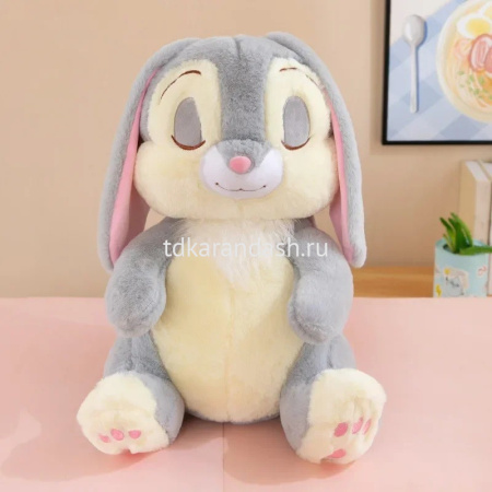 Зайчик с закрытыми глазками 35см серый FM6542 от магазина "Карандаш"