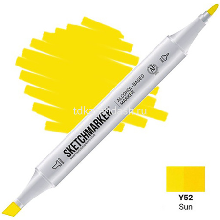 Маркер спиртовой двухсторонний "Sketchmarker" солнце SM-Y52