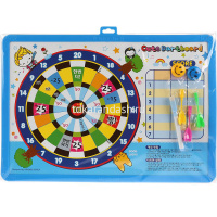 Доска для рисования магнитно-маркерная с магн.дартцом 35х25см (маркер, магниты, стрелы) Y7557-18 от магазина "Карандаш"