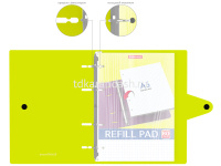 Тетрадь на кольцах А5 80л клетка "Neon" на кнопке, пластиковая обложка 43537/50653 от магазина "Карандаш"