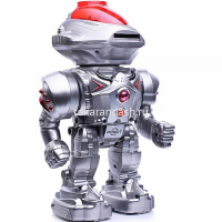 Робот р/у "Робин" 19х13х30см пластик (свет, звук, движение, танцы, стреляет дисками) 9896 от магазина "Карандаш"
