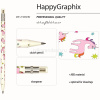 Карандаш цанговый механический "FunGraphix. Единороги" 2мм с ластиком, точилкой 21-0041/02 от магазина "Карандаш"