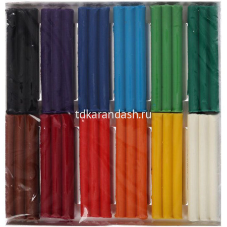 Пластилин 12 цветов 180гр. "Цветик" восковой 3241785 от магазина "Карандаш"