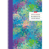 Тетрадь А4 96л клетка "Color mosaic" на спирали глянцевая ламинация 4 дизайна 96Т4лВ1гр/060148 от магазина "Карандаш"