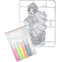 Набор красок по стеклу с трафаретом "Русская красавица" 30С 1948-08 от магазина "Карандаш"