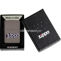 Зажигалка "Zippo Design. Black Ice Classic" 38x13x57мм латунь/сталь, чёрная, глянцевая 49417 от магазина "Карандаш"