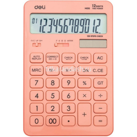 Калькулятор 12 разрядов "Touch" 170х108х15мм коралловый EM01541