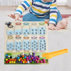 Игра логическая "Подбери цвета" 30х30см дерево (55 бусин, пицнет) XJ4110 от магазина "Карандаш"