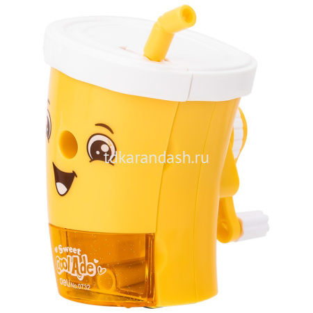 Точилка механическая 1 отв. "Коктейль" 74х99х107мм ABS-пластик, 4 цвета корпуса E0732 от магазина "Карандаш"