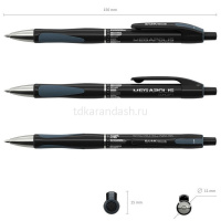 Ручка шариковая "Megapolis concept" черная, автомат, резиновый грип, круглый корпус EK32 от магазина "Карандаш"