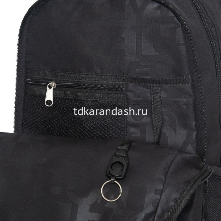 Рюкзак 31х43х20см, 790гр, 3 отделения, 4 кармана, черный/серый RU-531-1/1 от магазина "Карандаш"