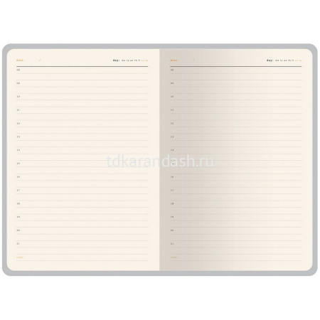 Ежедневник недатированный А5 "Boston" 272стр., темно-синий, серый срез, искусственная кожа 3-228/17 от магазина "Карандаш"