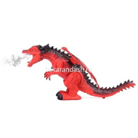 Динозавр р/у 42х19см красный с крыльями, с аккумулятором, пластик (пар, звук) 666-31A от магазина "Карандаш"