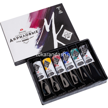 Краски акриловые 6 цветов 46мл Мастер Класс 12341418 от магазина "Карандаш"