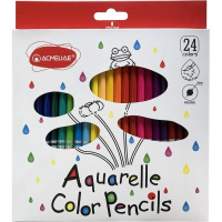 Карандаши акварельные 24 цвета "Acmeliae" с кисточкой круглые дерево, картон 9401-24 от магазина "Карандаш"