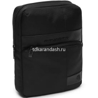 Сумка "Wollem" 27х21х6см, 1 отделение, 2 кармана, черная, натуральная кожа CA1816W129/N от магазина "Карандаш"