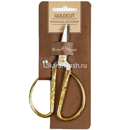 Ножницы 12,6см "Goldcut" для хобби, усиленные, сталь, ручки пластик 60-0046