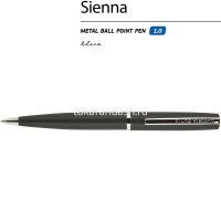 Ручка шариковая "Sienna" 1,0мм синяя, автомат, черный металлический корпус 20-0220 от магазина "Карандаш"