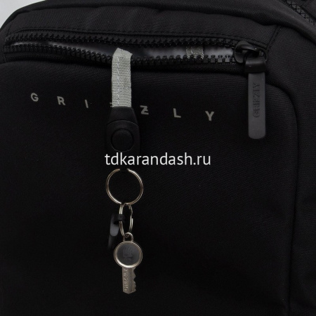 Рюкзак 29х41,5х18см, 740гр, 2 отделения, 2 кармана, черный/серый световозвращающий RU-534-1/2 от магазина "Карандаш"