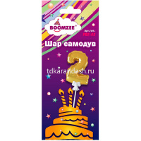 Шар воздушный 14см Цифра "2" самонадувающийся с держателем, фольга, золото FBZ-03 от магазина "Карандаш"