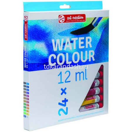 Краски акварельные 24 цвета Art Creation" 12мл в тубе картонная упаковка 9022024M