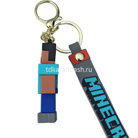 Брелок Герои Minecraft. Вид №2 7х3,5см с карабином, пвх/металл 5 видов M-2438 от магазина "Карандаш"