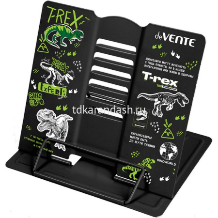 Подставка для книг металлическая "T-Rex" 15,4х15,2см черная, в пакете 8063320