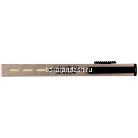 Ластик-карандаш "Clic Eraser Hyperaser" прямоугольный в футляре, 10х10х122мм, золотой корпус, металл от магазина "Карандаш"
