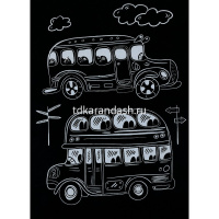 Альбом с гравюрами 14х20см 10л. "Транспорт" (в комплекте пластиковый штихель) GHPB-04 от магазина "Карандаш"