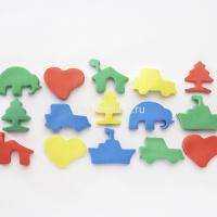 Формочки для лепки 6шт. пластик, со скалкой, в пластиковом ведре N7/6R от магазина "Карандаш"