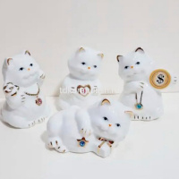 Сувенир "Кошка" 6,5см керамика, 4 вида Y10412-24 от магазина "Карандаш"