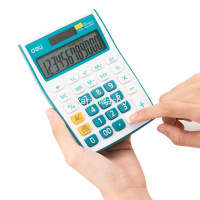Калькулятор 12 разрядов 145х104,5х27,4мм белый/бирюзовый E1238 от магазина "Карандаш"