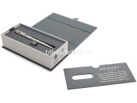 Ручка РШ "Sonnet Stainless Steel CT" М черная 1931513 от магазина "Карандаш"