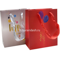 Пакет подарочный "С Днем рождения" 18х23х10см 4 вида 11554-24 от магазина "Карандаш"