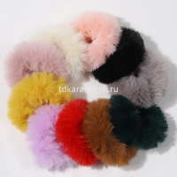 Резинка для волос 4см 3 шт. 3 цвета пушистые, 4 вида 11896-24 от магазина "Карандаш"