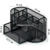 Подставка-органайзер 22х11х10см 9 отделений, сетчатая, металл, черная VS195412 от магазина "Карандаш"
