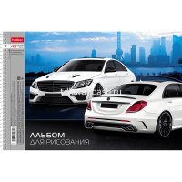 Альбом для рисования А4 40л "Престижные авто" на спирали, перфорация на отрыв, 5 дизайнов 004146 от магазина "Карандаш"