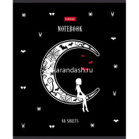 Тетрадь А5 48л клетка "W-wednesday" на скобе выборочный лак 5 дизайнов 083457 от магазина "Карандаш"