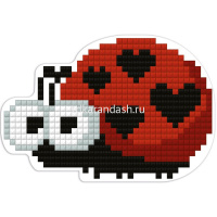 Набор мозаики "Магнит. Божья коровка" 8,5х6см (основа, стилус, воск.подушка, стразы, лоток) ALVM-013 от магазина "Карандаш"