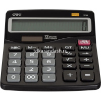 Калькулятор 12 разрядов 157х120х46мм темно-серый E1210 от магазина "Карандаш"