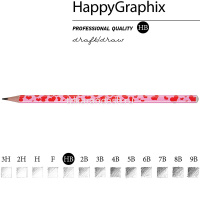 Карандаш чернографитный "Happy Graphix. Розовые сердца" НВ 21-0030/10 от магазина "Карандаш"