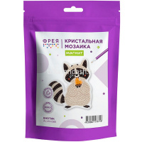 Алмазная мозаика 8х8,5см "Енотик" на магните полная выкладка ALVM-088 от магазина "Карандаш"