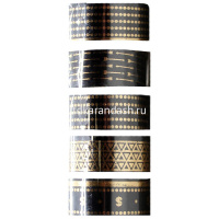 Клейкая лента бумажная 15мм х 3м с узорами, ассорти Y9261-19 от магазина "Карандаш"