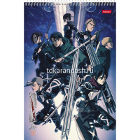 Альбом для рисования А4 30л "Атака Титанов. Сезон 4" на спирали перфорация на отрыв 5 дизайнов от магазина "Карандаш"