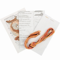 Набор для вышивания "Оленёнок с бабочкой" 9,5х10,5см (канва, нитки, игла, схема) 8-331 от магазина "Карандаш"