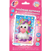 Объемная картина из пластилина "Кот. Автобус. Дракоша. Самолет. Зайка. Машина. Единорожка. Паровоз" от магазина "Карандаш"