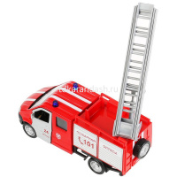 Машина "Газель пожарная Next" красная, инерционная, металл 15см (открыв. двери) NEXTFIR-15FIR-RD от магазина "Карандаш"