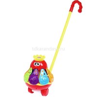 Каталка на палочке "Карусель" 18х13х13см пластик LT344149 от магазина "Карандаш"