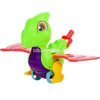 Каталка на палочке "Динозавр" 19х13х21см пластик (машет крыльями) T344128 от магазина "Карандаш"