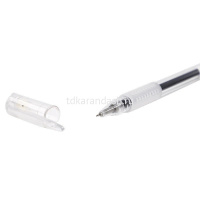 Ручка гелевая "Deli" 0,5мм черная, резиновый грип, круглый прозрачный корпус S108 от магазина "Карандаш"